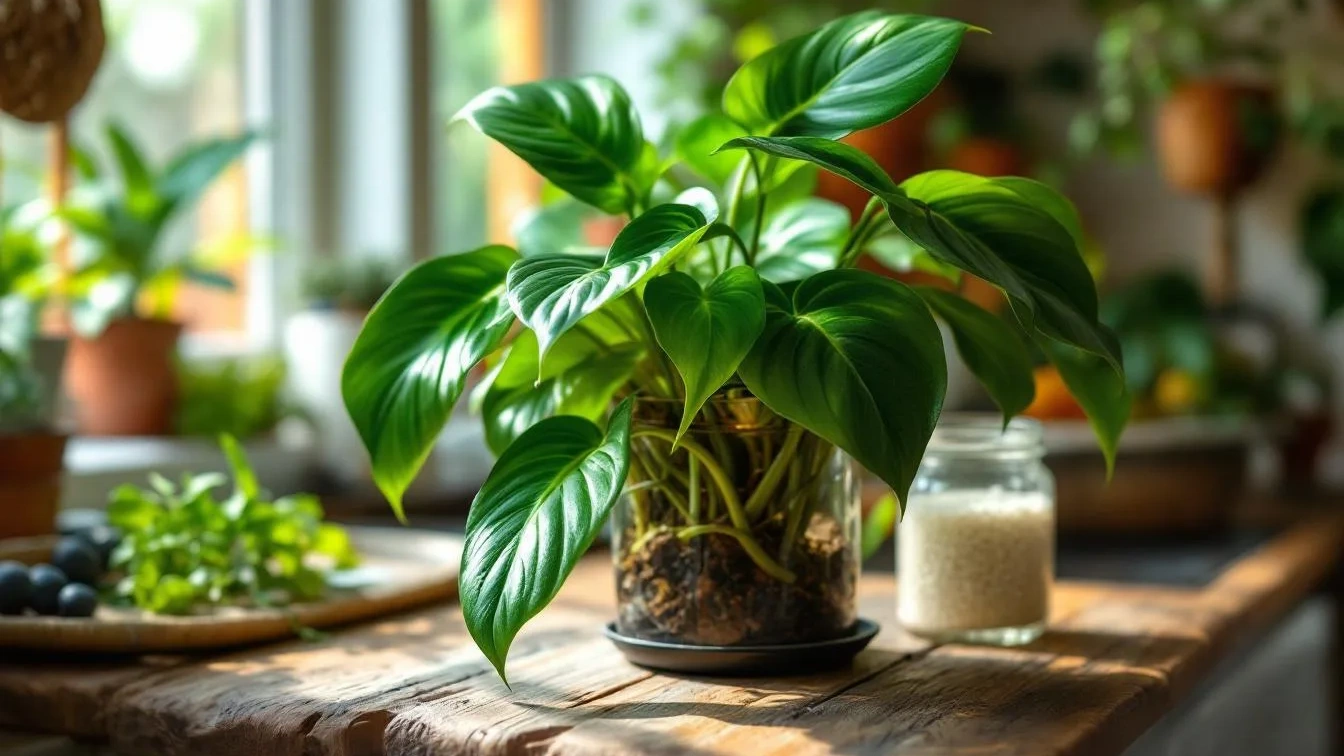 L’acqua di riso: l’alleato naturale ideale per nutrire il tuo potos senza fertilizzanti né compost