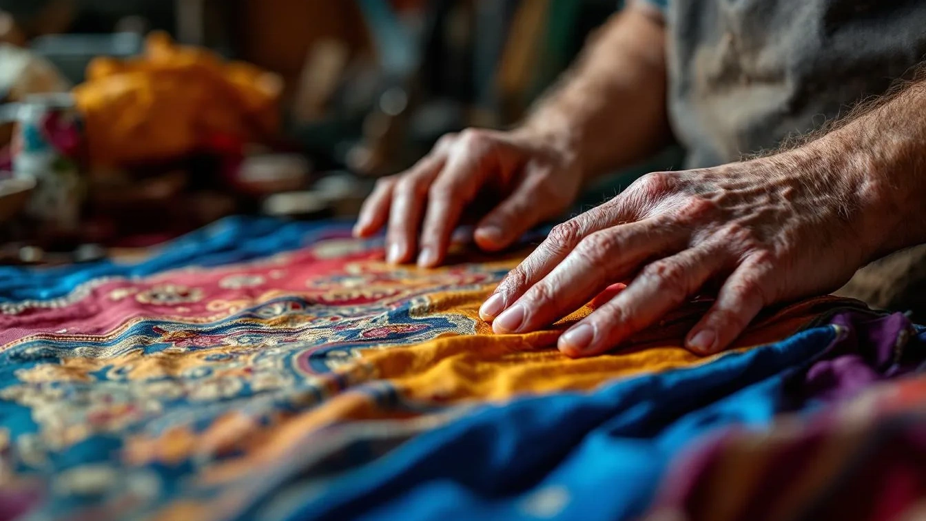 Un maestro artigiano rivela il segreto per creare un ventaglio di stoffa in pochi minuti